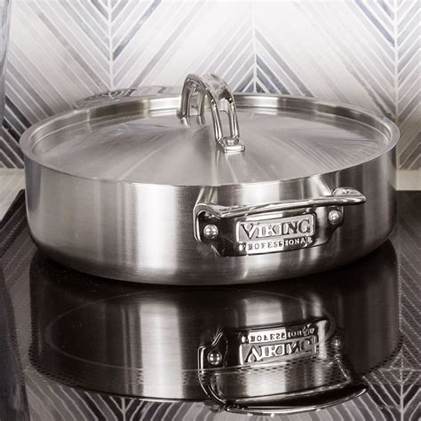 Viking Professional 5-ply Stainless Steel Casserole, 6.4-quart ...