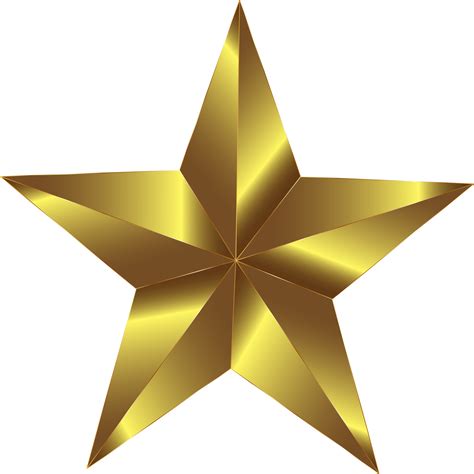 D Gold Star Png Download Gold Star Clipart Png Free Transparent Png Download Pngkey