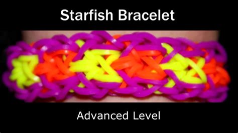 How To Make A Rubber Band Starfish Bracelet Hard Level Youtube