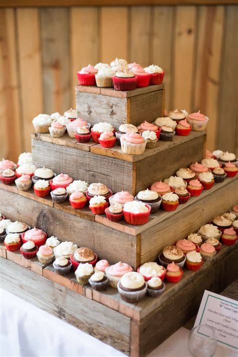 Diy Barn Wood Cupcake Stand Dessert Table Wooden Wedding Cake Stand