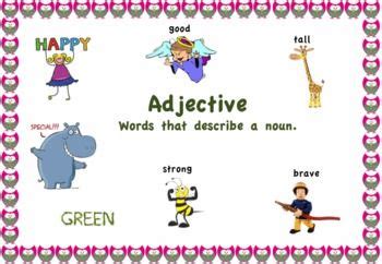 Parts Of Speech Posters Verbs Adjective Noun And Pronoun Nouns