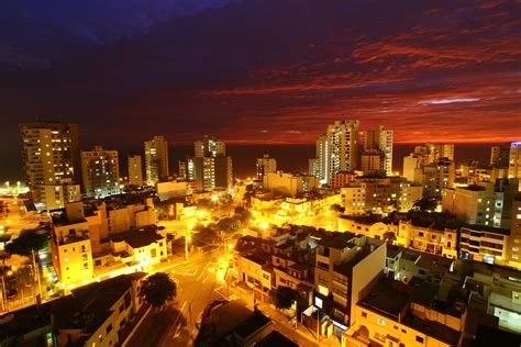 Lima At Night Miraflores Miraflores Balcony View Flickr