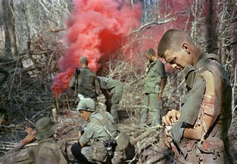 Soldiers Of The 173rd Airborne Brigade Set Off A Smoke Grenade In The