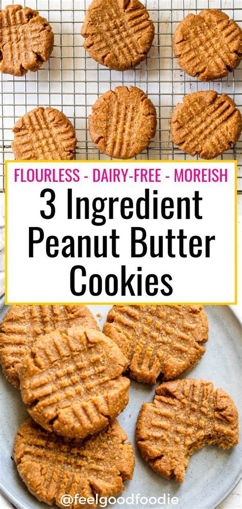 Sugar free flourless keto peanut butter cookies. 3 Ingredient Peanut Butter Cookies | Recipe in 2020 ...