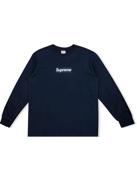 Supreme Box Logo T Shirt In Blue Modesens