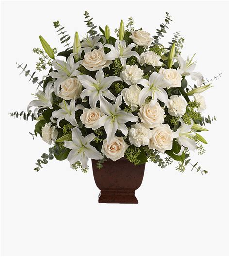 Funeral White Flower Arrangement Hd Png Download Kindpng