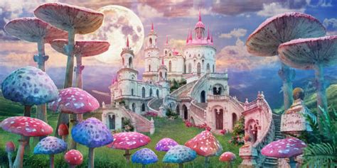 Alice In Wonderland Mushrooms Stock Photos Pictures And Royalty Free