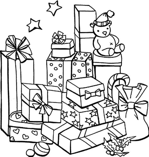 Stocking stuffers tend to be the same, year after year. Mountain Of Christmas Presents Coloring Pages : Kids Play ...