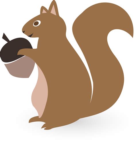 Download Squirrel Silhouette Acorn Clip art - Vector hand-painted squirrel png download - 1858*1943 ...