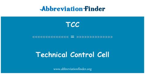 Tcc Definition Technical Control Cell Abbreviation Finder