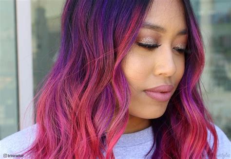 22 Hottest Red Purple Hair Colors Balayage Ombres And Highlights