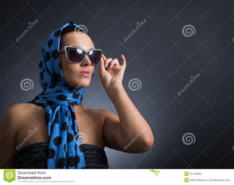 Woman In Sunglasses Stock Image Image Of Hair Polka 31146863