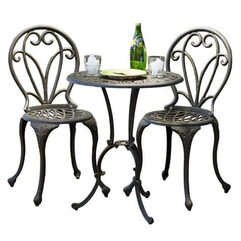 One of the best features of the darcia dining set is that all four chairs and the dining table ship together in one box for convenience. NEW! Cast Iron Bistro Patio Set Outdoor Table Chairs ...
