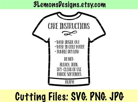 T Shirt Care Instructions Svg Free 276 Svg Png Eps Dxf File