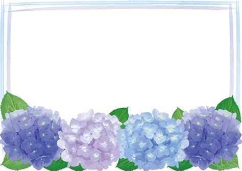 Blue Hydrangea Frame Frame Illustration Fashionable And Beautiful