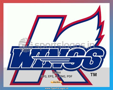 Kalamazoo Wings Hockey Sports Vector Svg Logo In 5 Formats