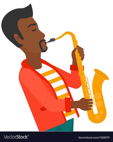 Man Playing Saxophone Royalty Free Vector Image