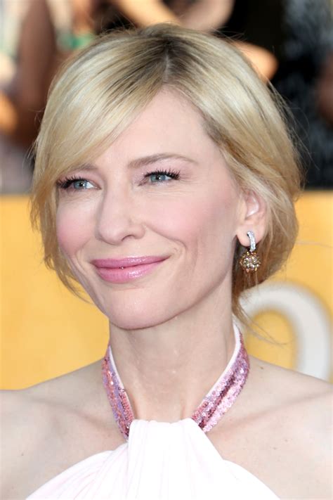 Cate Blanchetts Hair And Makeup At Sag Awards 2014 Popsugar Beauty