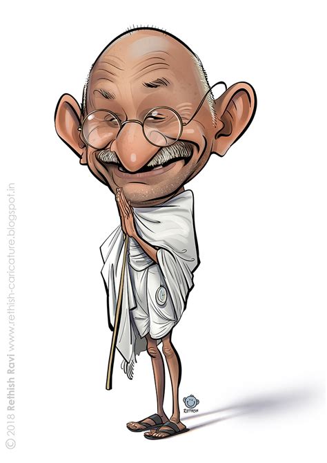 Mahatma Gandhi And Modi Cartoon