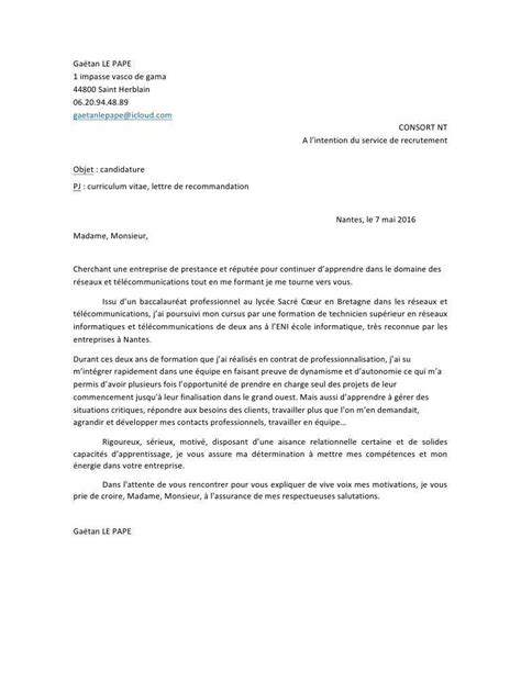 Lettre De Motivation Technicien Informatique - Lettre Modele