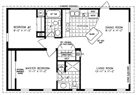 Double Wide Mobile Home Floor Plans Homeplan One