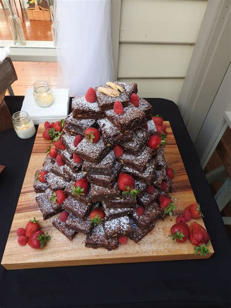 We're slicing into five of our favorite options currently available in if you don't want to settle for a traditional style. wedding brownie tower … | Wedding brownies, Wedding ...