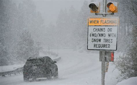Sierra Snowstorm Closes Tahoe Schools Slows Mountain Traffic Nation