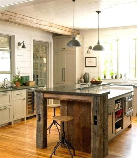 Mix The Barn Wood In With Island Cabinetry Kitchen Remodel Home