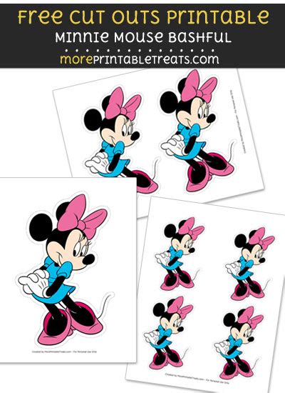 Minnie Mouse Bashful Cut Outs