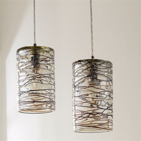 Swirling Glass Cylinder Pendant Shades Of Light