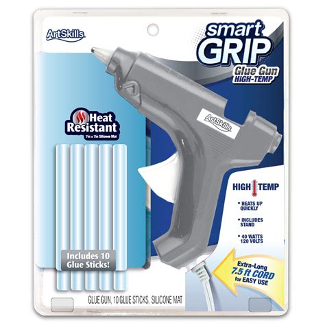 Artskills Gray Hot Glue Gun Kit With Glue Sticks And Silicone Mat For Crafts And Repairs