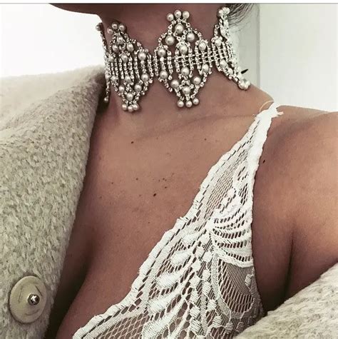 Buy Boho Sexy Luxury Crystal Pearl Chokers Necklace