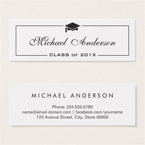 Name Card Template For Graduation Erikueno Blog