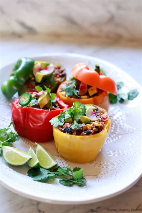 Vegetarian Stuffed Bell Peppers With Quinoa Instant Pot Or Baked