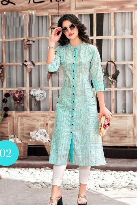 Wholesale Indian Office Wear Printed Cotton Long Kurti Collection Bulk Supplier Designer