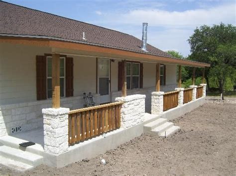 Manufactured and modular homes are constructed in a controlled environment, unencumbered by weather, in an efficient assembly line process. Rock Front Porch on a Modular Home, nice. | Decor Ideas ...