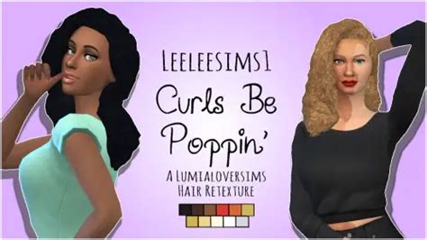 Sims 4 Hairs Leelee Sims Curls Be Poppin