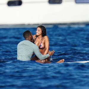 Michael B Jordan Lori Harvey Are Seen While Holidaying On A Yacht In
