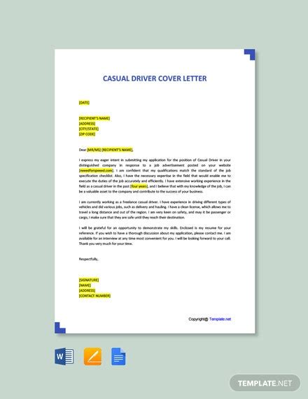 11 Free Bus Driver Cover Letter Templates Edit And Download