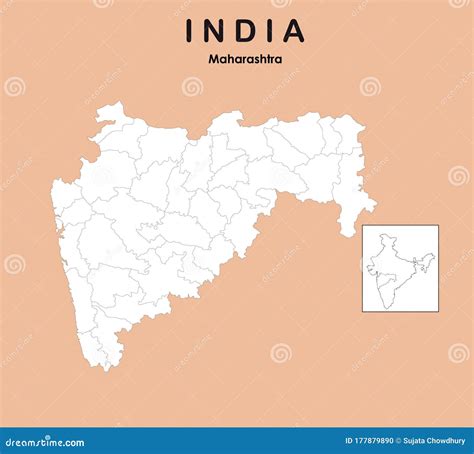 Maharashtra Map Without Name Of District All District Border In