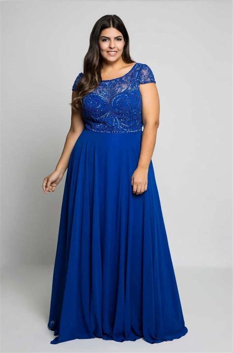 Royal Blue Plus Size Formal Dresses Attire Plus Size