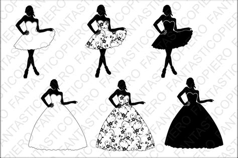 Woman In Dress Svg Files For Silhouette Cameo And Cricut By