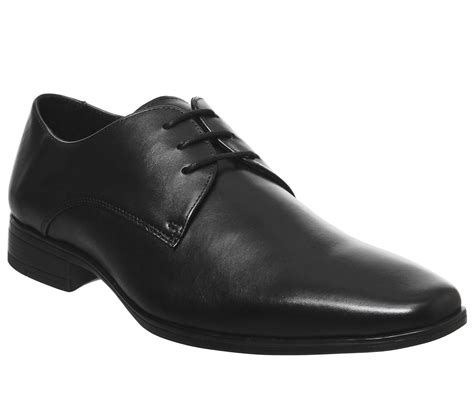 Office Micro Derby Smart Shoes Black Leather Smart