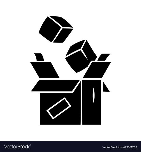 Parcel Packing Glyph Icon Order Packaging Vector Image