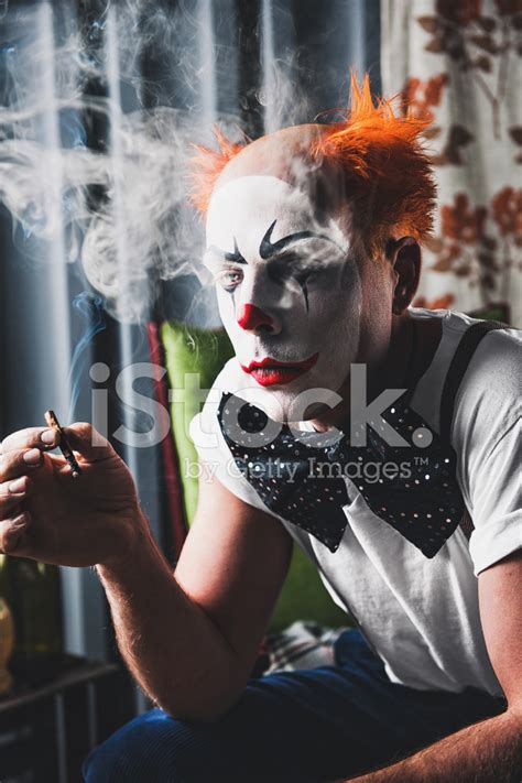 Crazy Scary Clown Stock Photo Royalty Free Freeimages