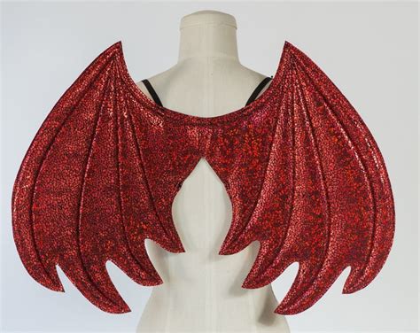 Metallic Red Dragon Wings Costume Wings Halloween Costume Etsy