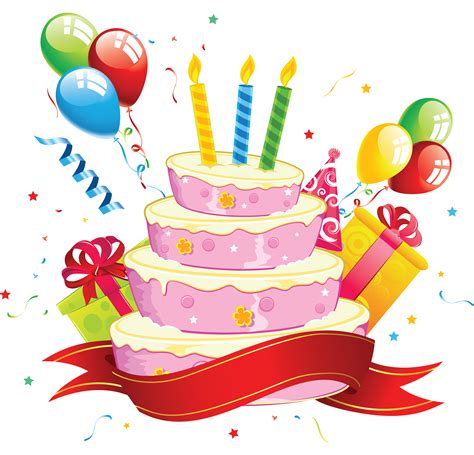 Birthday Cake With Confetti Png Clipart Picture Happy Birthday Cake