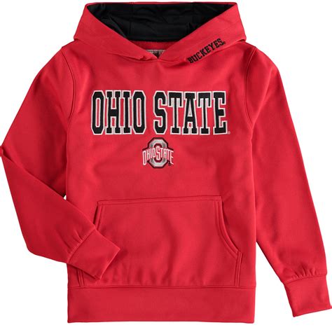Ohio State Buckeyes Youth Scarlet Tribute Straight Across Pullover