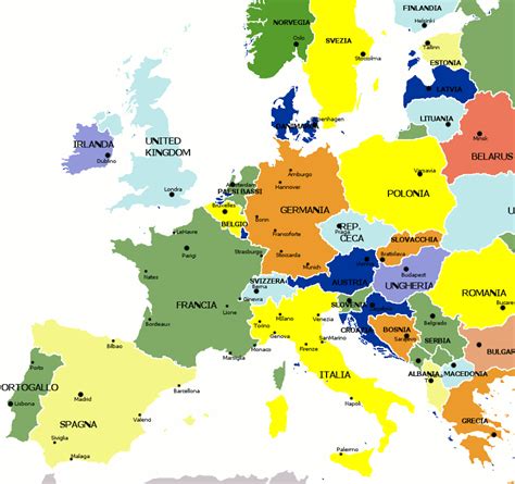 Famosa Carta Geografica Unione Europea 2022 Cartina Geografica Mondo