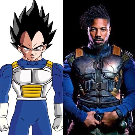 Michael b jordan dragon ball z. Vegeta's and Killmonger's outfits are very similar, All hail the prince of all Wakandans ...